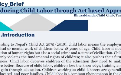 Policy Brief – Reducing Child Labour through Art based Approaches